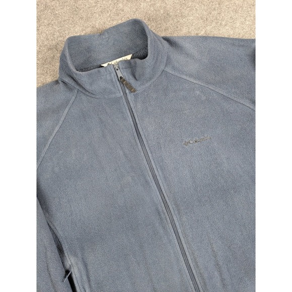 Columbia Womens 3X Fleece Jacket Full Zip Up High Neck Blue Pullover - Picture 1 of 10
